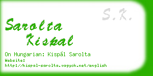 sarolta kispal business card